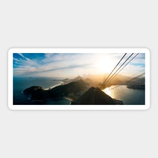 Rio de Janeiro Skyline With Christ the Redeemer Seen From Sugarloaf Sticker